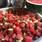 Watermelon, Cucumber & Basil Salad